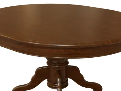 Wood table 1500 Low-poly 3D model