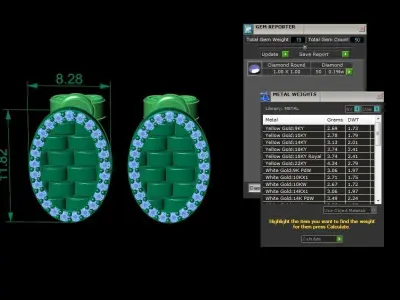 Jewelry Earring 3D print model