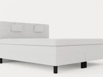 Lucky Complete Bed Package 180x200 Memory Diamond Bed Give Low-poly 3D model
