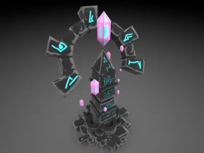 Sacred Stone Low-poly Low-poly 3D model