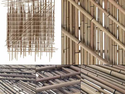 Bamboo branch decor n20 3D model