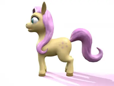 cartoon pony aeris Low-poly 3D model