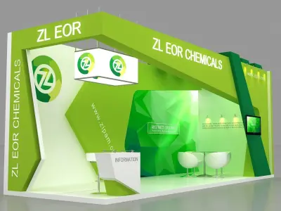 3d Exhibition design Low-poly 3D model