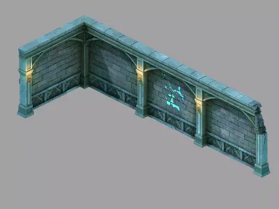 Game Palace - Earth Palace Wall 02 3D model