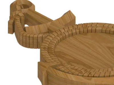 Carved picture frame STL 3D model