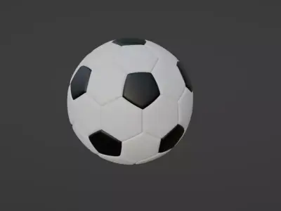 Football 3D model Low-poly 3D model