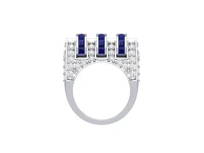 Art Deco Ring 3D print model 2