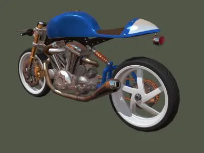 Concept Motorcycle Low-poly 3D model