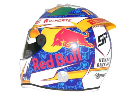 F1 Checo Peres Helmet 2024 3D model