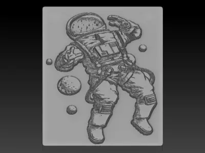 Astronot plastic shelf 3D print model