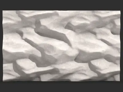 Uneven Boulder Wall High Poly Mesh 3D print model