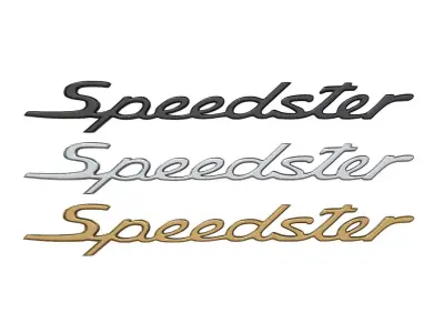 Speedster nameplate Porsche 3D print model