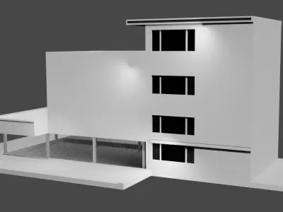 Concept building Free low-poly 3D model