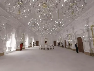 Sala Bianca Palazzo Pitti 3D model