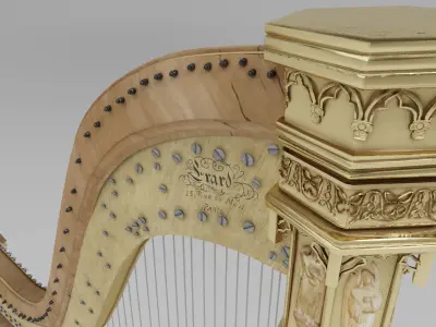 Erard Harp 3D model