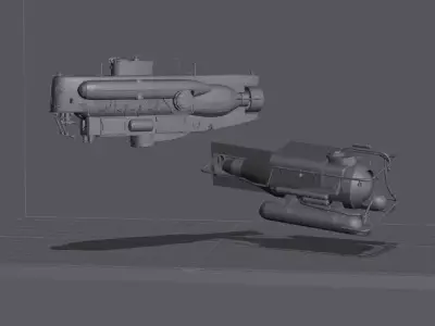 2 Submarines Free 3D print model