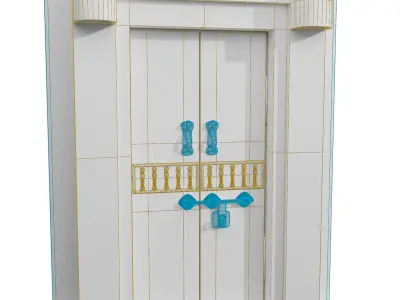 Turkish Door Vintage Rustic Blender Low-poly 3D model