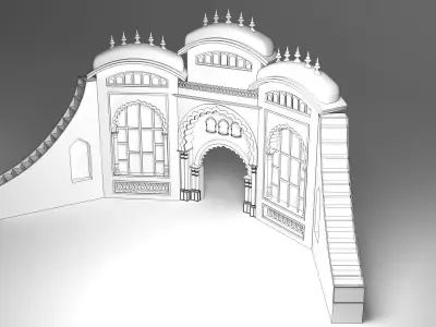 Indian Wedding Stage 3D model