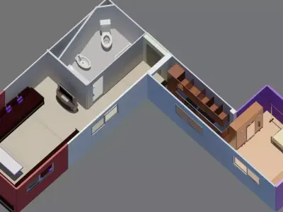 House floor plan of 3D model