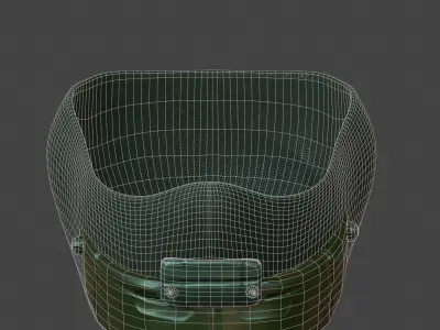 Gas mask helmet 3d model scifi Low-poly  Low-poly 3D model 100