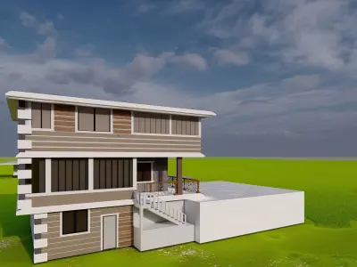 modern villa 3D model