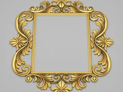 Classic Frame Mirror 004 3D model