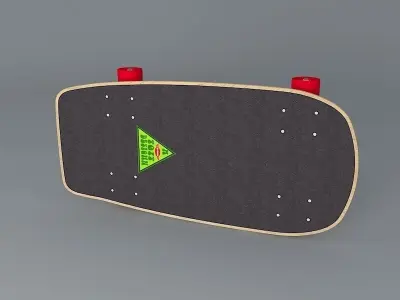 1978 Sims Lonnie Toft 8wheeler model skateboard Free 3D model