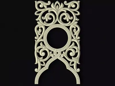 Central decor ornament for furniture 3D model 517