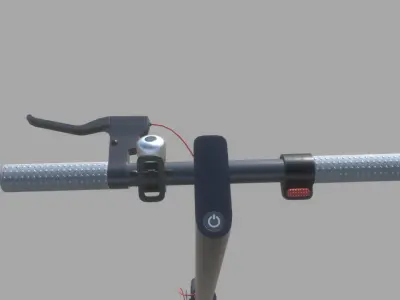 Electric KickBoard Low-poly 3D model