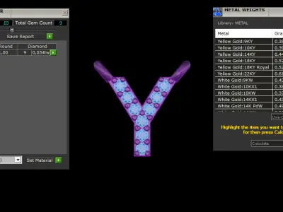 Y initial pendant necklace model 698 3D print model