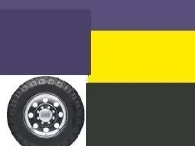 Low poly car different colored vehicles Low-poly 3D model