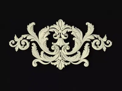 Central decor ornament for furniture 3D model 662