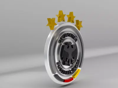 Germany National Soccer Team Logo 3D model