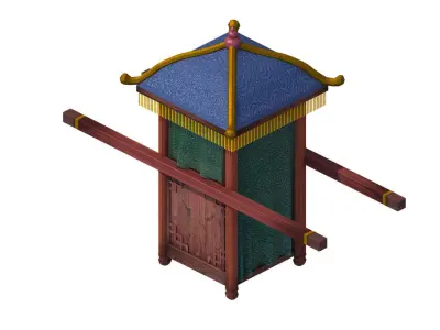 Game Official - Transportation - Wooden Car 01 3D model