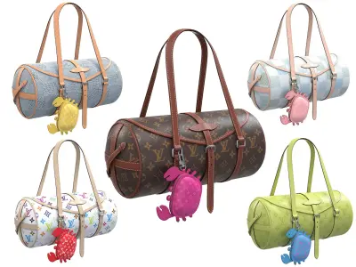 Louis Vuitton Papillon Bag Low-poly 3D model