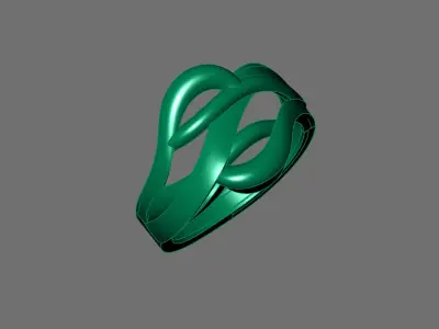 Plain Ring Women Ready STL 3DM Models Womens Rings 3D models 3D print model 61