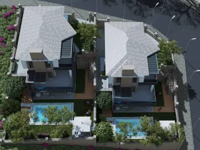 VILLA   - 2 BLOCKS 3D model