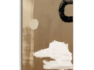 Plaster Two Photo Frame 387 Low-poly 3D model