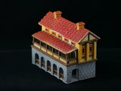 Medieval House 61 3D print model 3D model