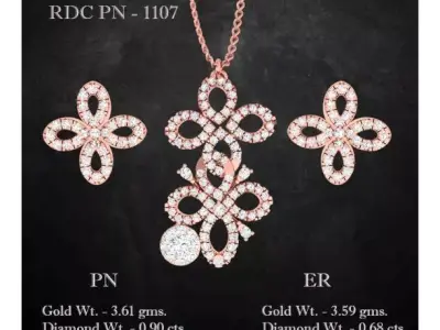 Pendant Earrings combo - 1107 3D print model
