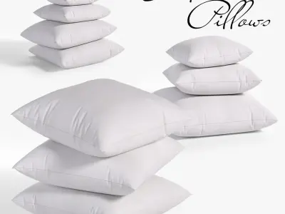 50 Decorative pillows sets  Low-poly 3D model