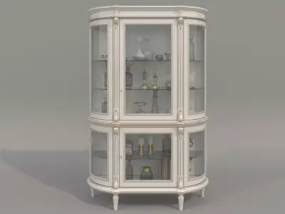 Classic Display Cabinet and Decoration 13 3D model