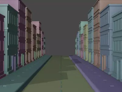 Megapoly City Basic Pack Low-poly 3D model 3D model