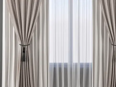 Set 50 Curtains 3D model