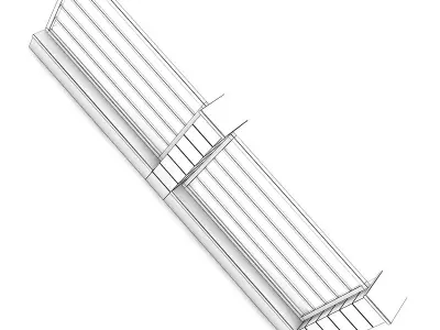 Concrete Fence 05 3D model