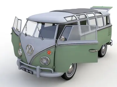 VOLKSWAGEN T1 SPLIT SCREEN 1967 3D model