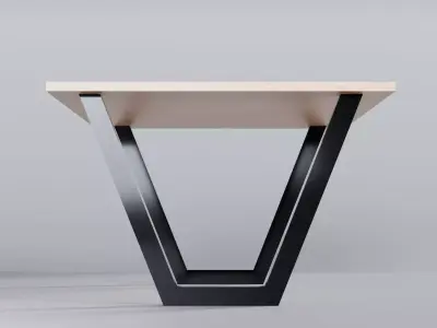 Wood Table 3D Model True 4K PBR Renders FBX GLB   Low-poly 3D model