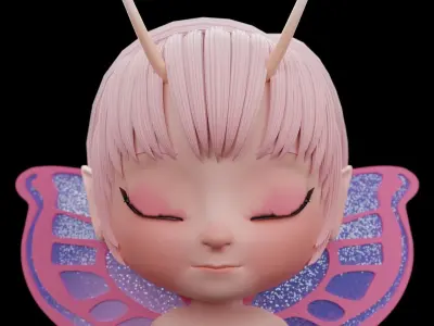Cartoon Fairy - Fully Rigged Low-poly 3D model