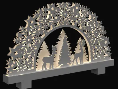 Christmas decorations Set 1 3D model