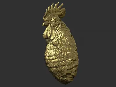 Rooster bust 3D print model